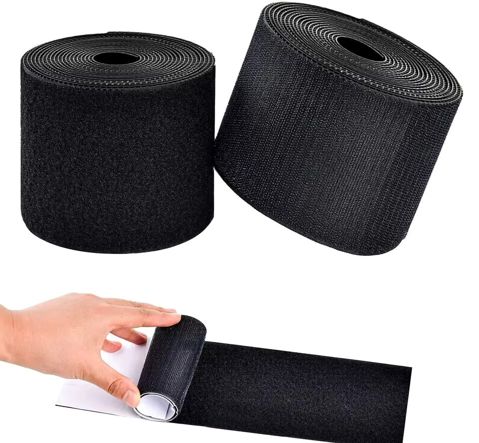 Selbstklebende Klettverschlüsse in Schwarz mit extra starkem Griff für die Wandmontage, Breite: 20 mm - Bild 3