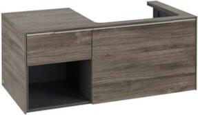 Villeroy & Boch Waschtischunterschrank Subway 3.0 in Eiche Grau, Wandmontage mit LED-Beleuchtung und integrierten Regalen, B/T/H: 100,1 x 42,25 x 51,6 cm - Bild 1