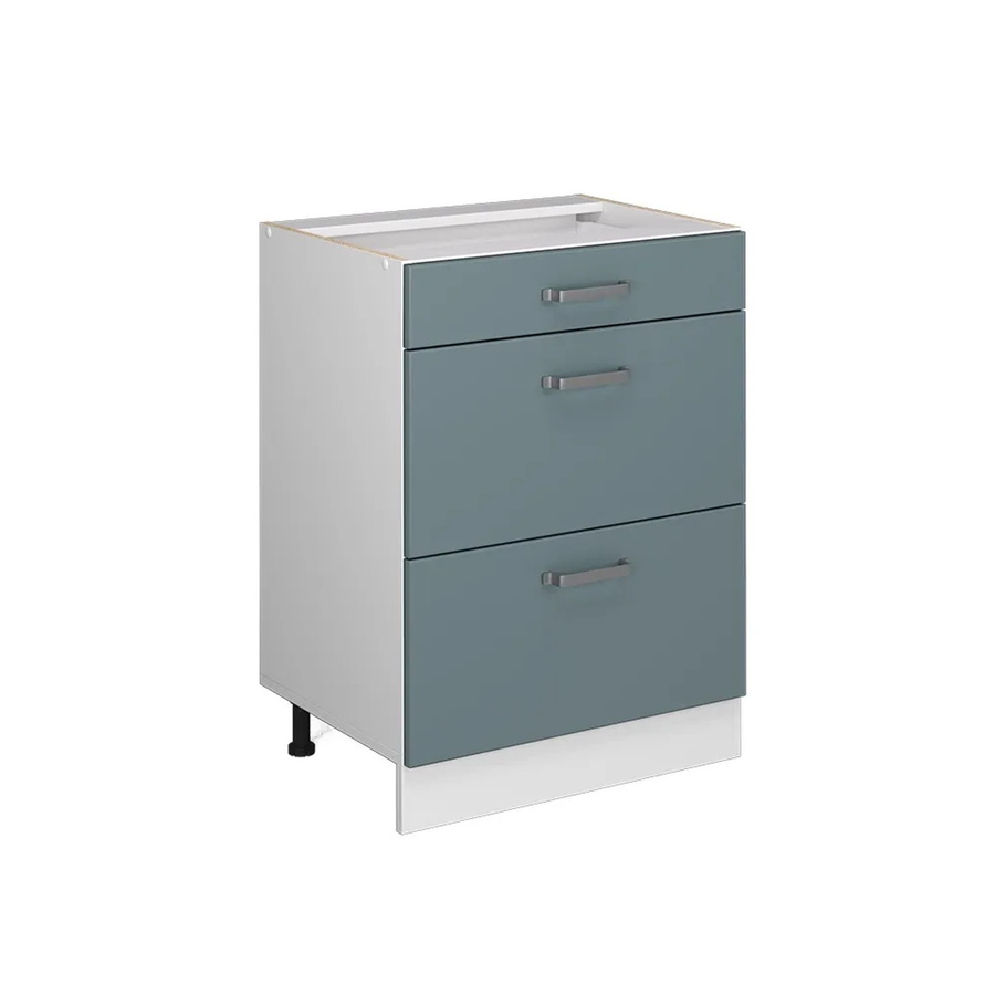 Vicco Küchenunterschrank R-Line Blau-Grau/Weiß mit Schubladen, Breite: 60 cm - Bild 2