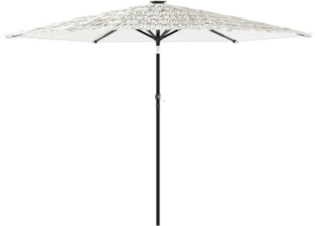 vidaXL Sonnenschirm mit Stahlmast in Weiß aus Polyester, B/T/H: 288 x 288 x 225 cm - Bild 1
