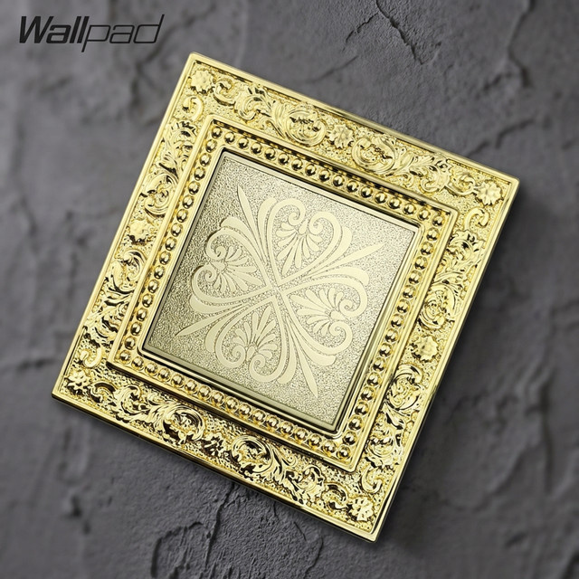 WALLPAD Wandschalter aus geschnitzten Messing- und Kupferplatten in Antik-Gold für luxuriöse Anwendungen - Bild 1