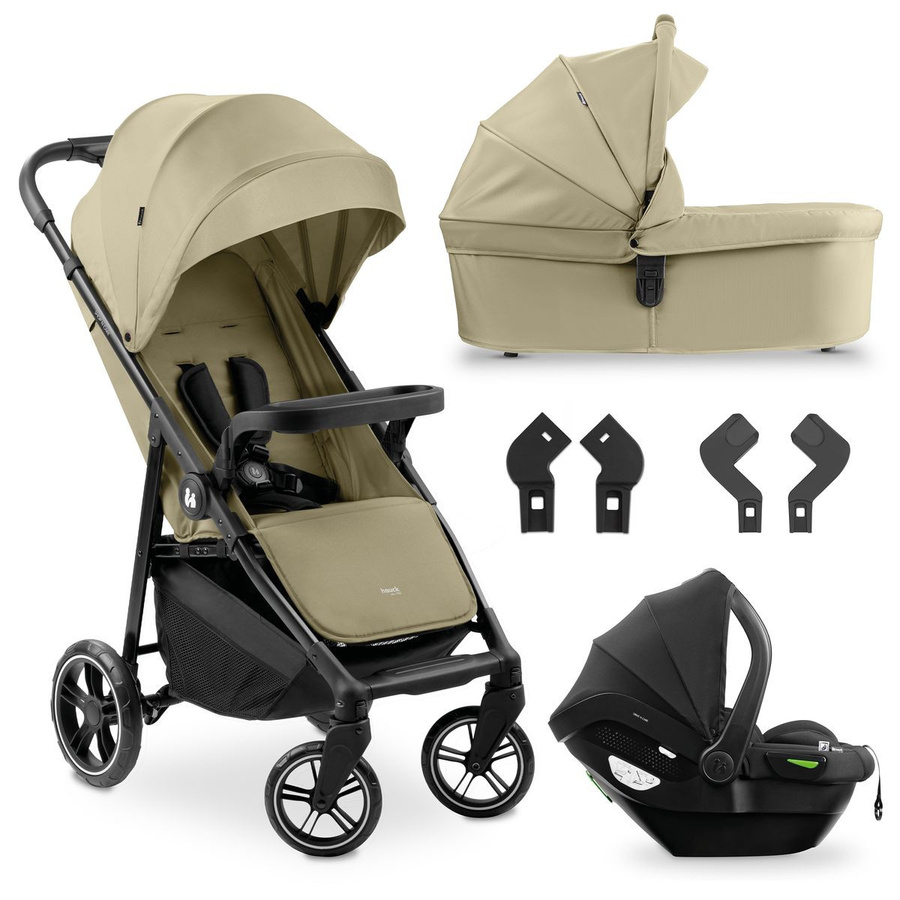 Hauck 3in1 Kinderwagen-Set Shop N Care Trio inkl. Babyschale Drive N Care, Farbe: Grün/Olive - Bild 1