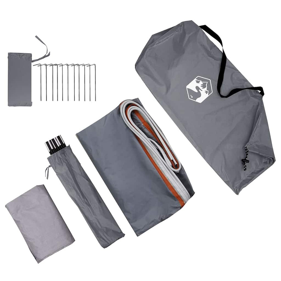 vidaXL Heckklappenzelt Grau und Orange B/T/H: 194 x 180 x 210 cm - Bild 3
