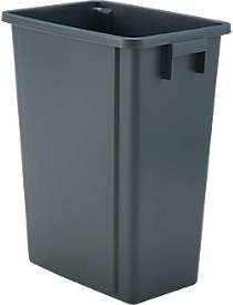Schäfer Shop Select Abfallbehälter aus Kunststoff ohne Deckel grau, Volumen 60 l, B: 46,0 cm, T: 32,0 cm, H: 58,0 cm - Bild 1