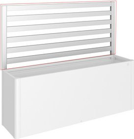 BIOHORT Rankgitter DaVinci für Hochbeet, Farbe: Silber-Metallic Grau, Breite: 201 cm, Höhe: 91 cm - Bild 1