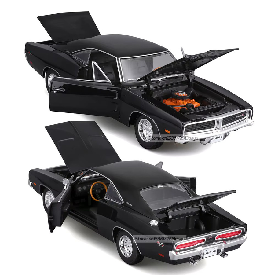 Maisto 1969 Dodge Charger R/T Sport Coupé, Modellauto, 1:18, Schwarz - Bild 4