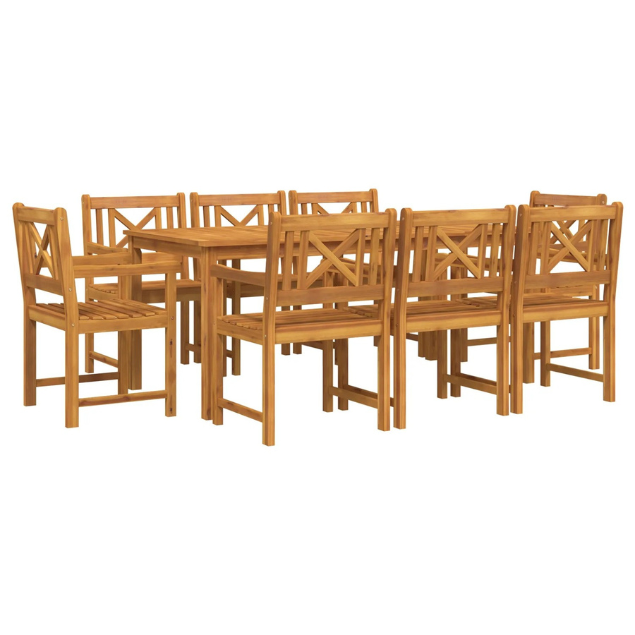 vidaXL Gartenstühle Set aus 2 Stück aus geöltem Massivholz Akazie in Braun, B/T/H: 56 x 56 x 90 cm - Bild 2