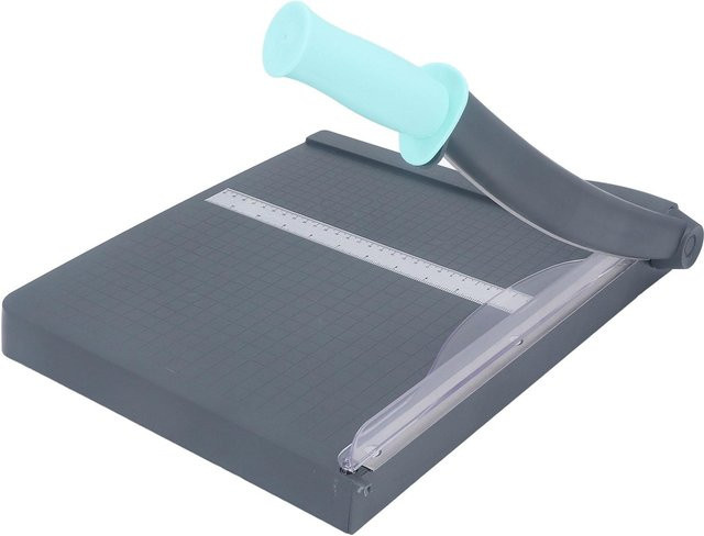 Igeteck Papierschneider 12 Zoll mit Stahlklinge in Weiß und Grau, Tragbare Papierschneidemaschine für A4, Guillotine-System - Bild 1