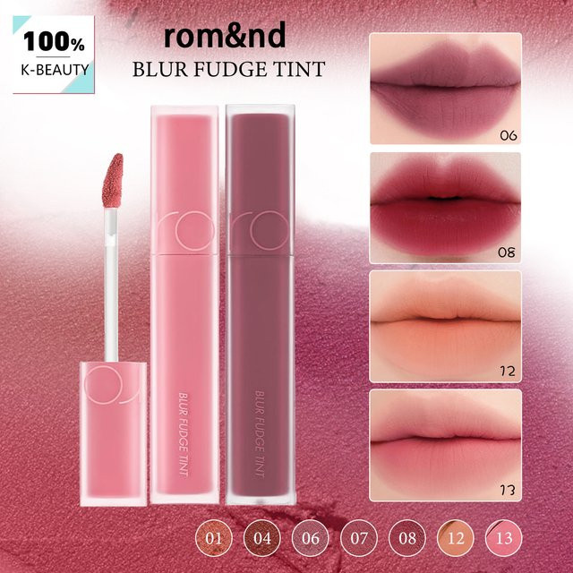 rom&nd Blur Fudge Tint, 07.COOL ROSE UP, Matt - Bild 1
