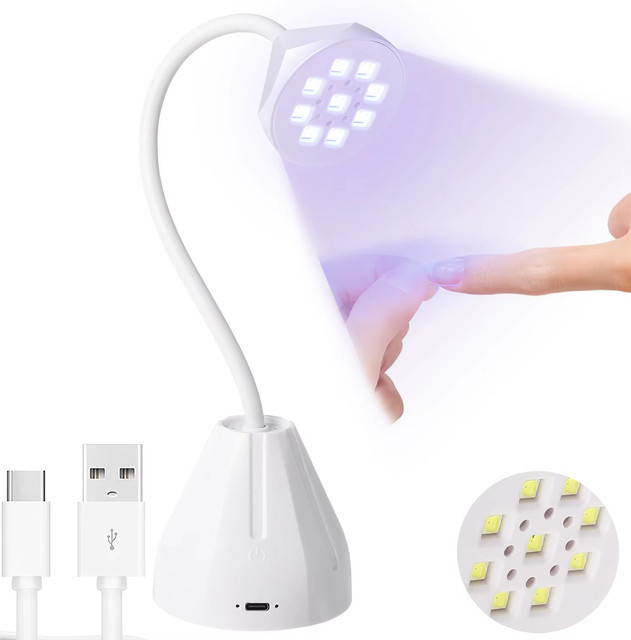 LULAA LED UV Nagellampe, biegsam, wiederaufladbar, Unisex - Bild 1