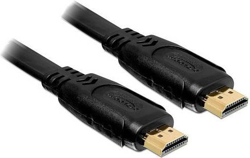 Delock HDMI Anschlusskabel 4K UHD mit Ethernet/LAN, Schwarz, Länge: 2,00 m - Bild 1