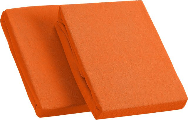 Kinzler Frottee Spannbetttuch Doppelpack, Farbe: terra, B/T: 100 x 200 cm - Bild 1