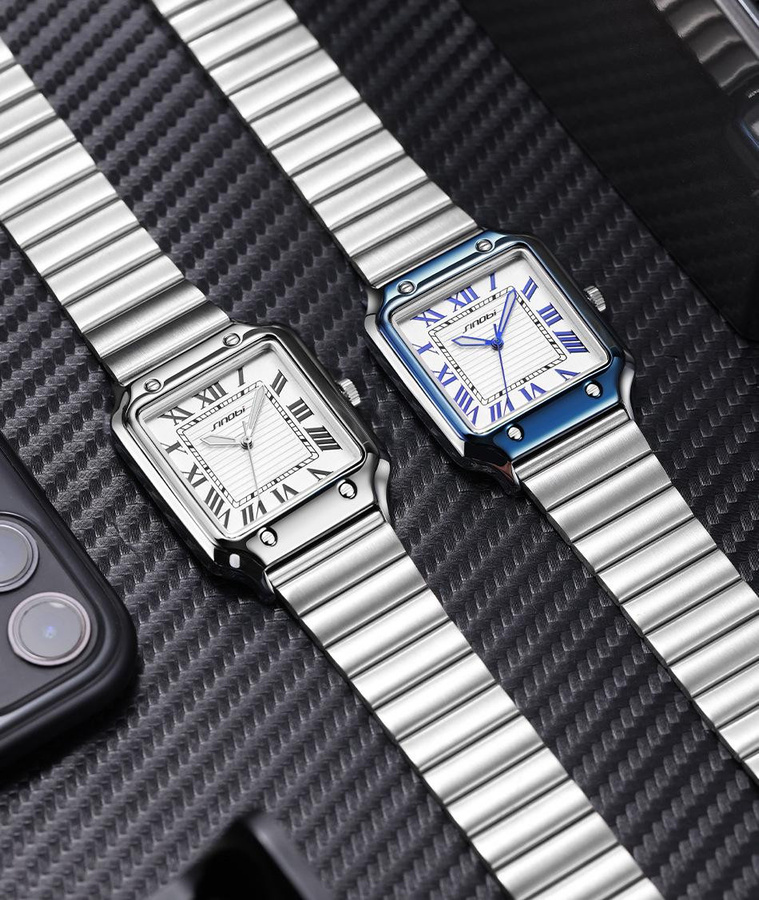 Sinobi Armbanduhr Edelstahl, Quarz, Silber, Herren - Bild 11