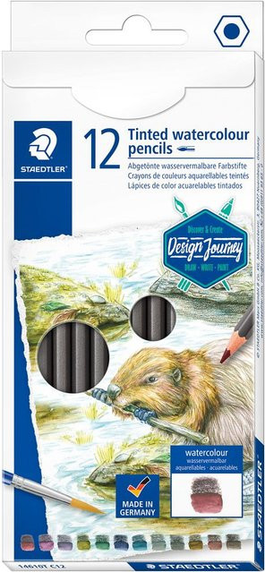Staedtler Aquarellstifte tinted 12er-Set Multicolor aus Holz - Bild 1