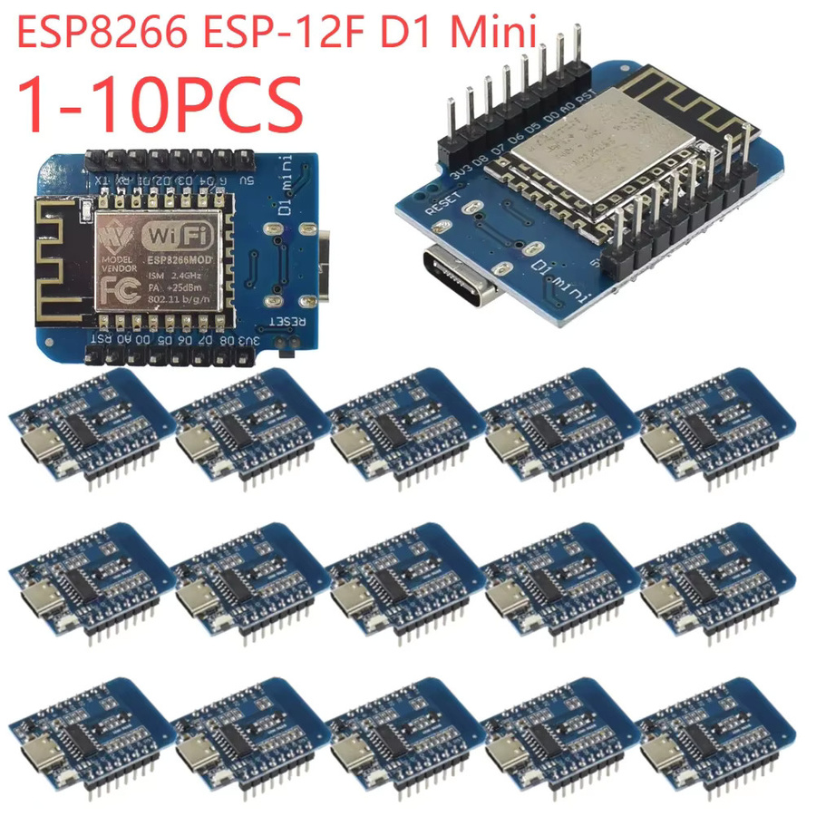APWIKOGER ESP8266 ESP-12F D1 Mini NodeMCU Lua WIFI Entwicklungsboard mit USB-C Anschluss in Blau - Bild 2