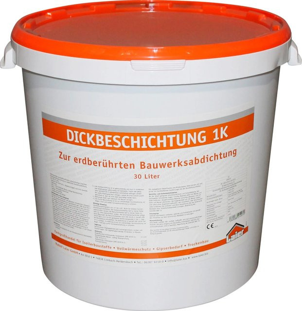 Laier 1K Bitumen-Dickbeschichtung in Weiß, 30 Liter - Bild 1