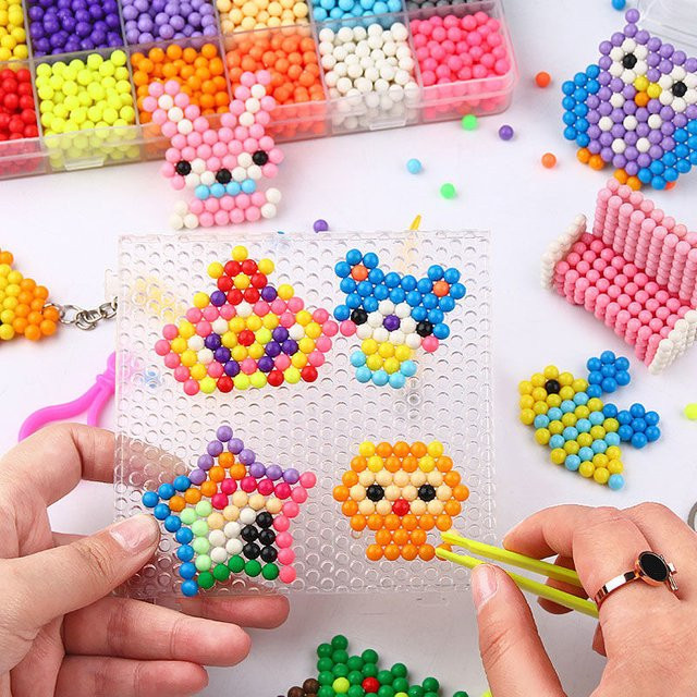 JSXuan Magische Perlen, DIY-Zauberperlen, 1000 Teile, Bunt / Mehrfarbig - Bild 1