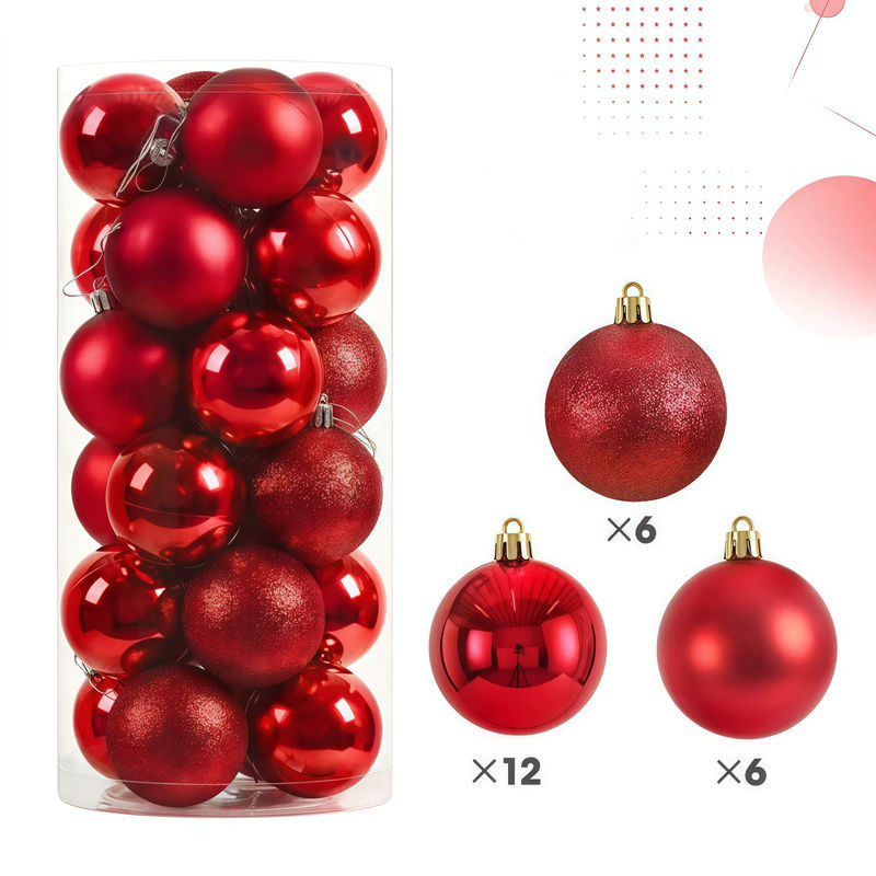 24er Set Disney Weihnachtskugeln aus Kunststoff, rund, mehrfarbig und silber, Durchmesser: 3 cm - Bild 4