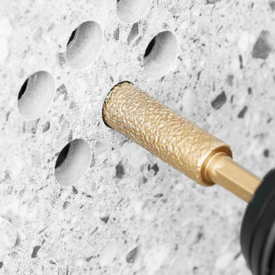 VIBRATITE Trockenbohrer für Fliesen und Marmor in Gold, Durchmesser: 12 mm - Bild 3
