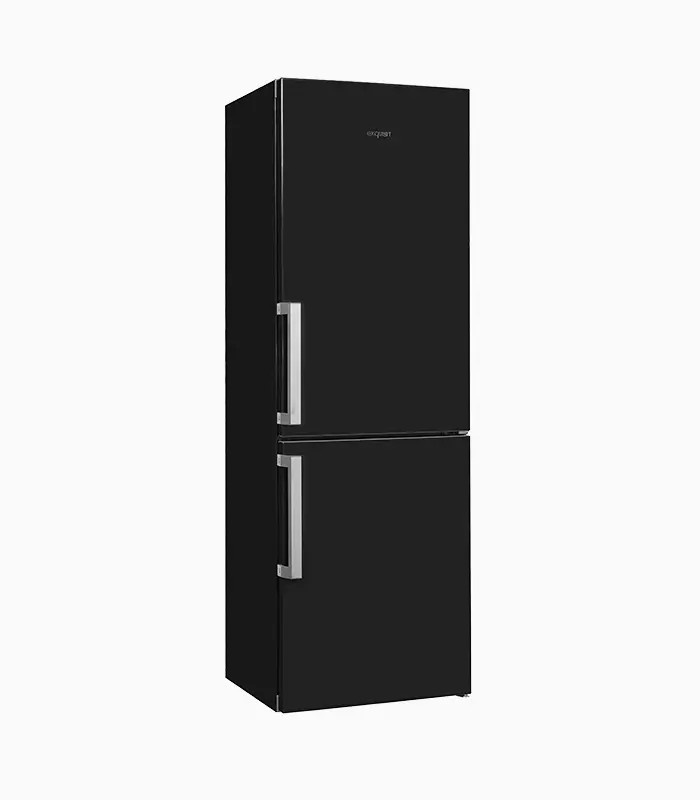 Exquisit Kühl-Gefrierkombination KGC35-H-280E in Schwarz, freistehend mit LED-Innenbeleuchtung und reversibler Tür - Bild 3