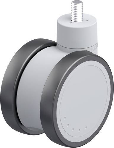 Blickle Kunststoff-Doppelrolle LKDGH-PATH 100K-GS12 in Grau und Silber mit 100mm Rad-Durchmesser und 100kg Tragfähigkeit - Bild 1