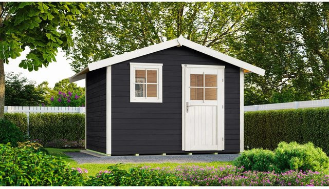 WEKA Gartenhaus 123 Gr.3 aus Fichtenholz mit Satteldach in Anthrazit, B/H/T: 390 x 247 x 205 cm - Bild 1