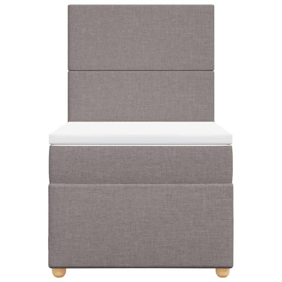 vidaXL Boxspringbett mit Matratze Hybrid-Design in Taupe, B/T: 80 x 200 cm - Bild 4