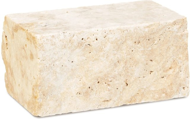 Eurostone Mauerstein Travertin Ivory Classic beige getrommelt B: 15 cm, T: 20 cm, H: 35 cm - Bild 1