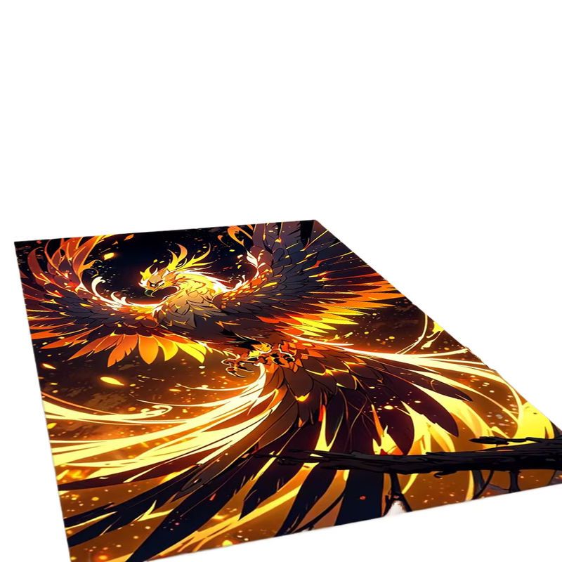 Faviora 3D Fantasy Cartoon Phoenix Vogel Teppich als rutschfeste Bodenmatte für Wohnzimmer, Schlafzimmer und Spielzimmer - Bild 2