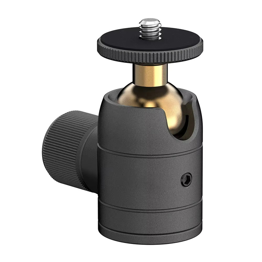 MINIFOCUS Mini-Kugelkopf mit 1/4 Zoll Schraube, 360 Grad drehbarer Stativkopf in Schwarz für LED-Licht, Stativ, Einbeinstativ, Schieber und Digitalkameras - Bild 5