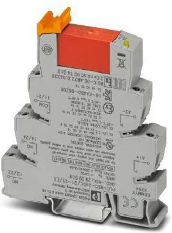 Phoenix Contact PLC-RSC- 24DC/21-21/EX Relaisbaustein, 24 V/DC, 6 A, 2 Wechsler, Grau, 10 Stück - Bild 1