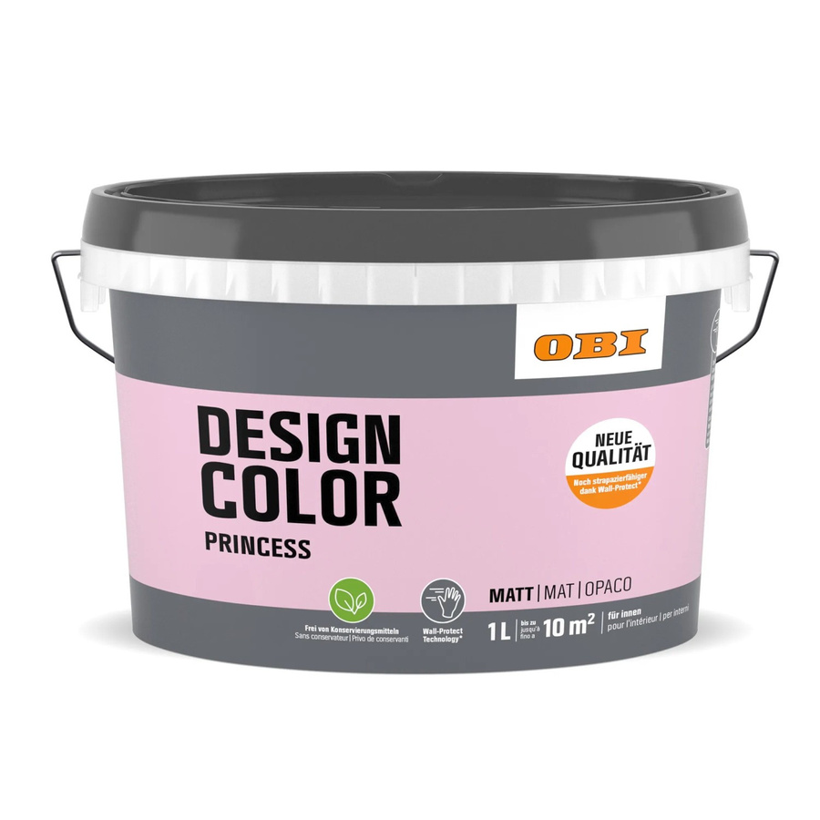 OBI Design Color 1 Princess Dispersionsfarbe auf Wasserbasis in Pink und Multicolour - Bild 2
