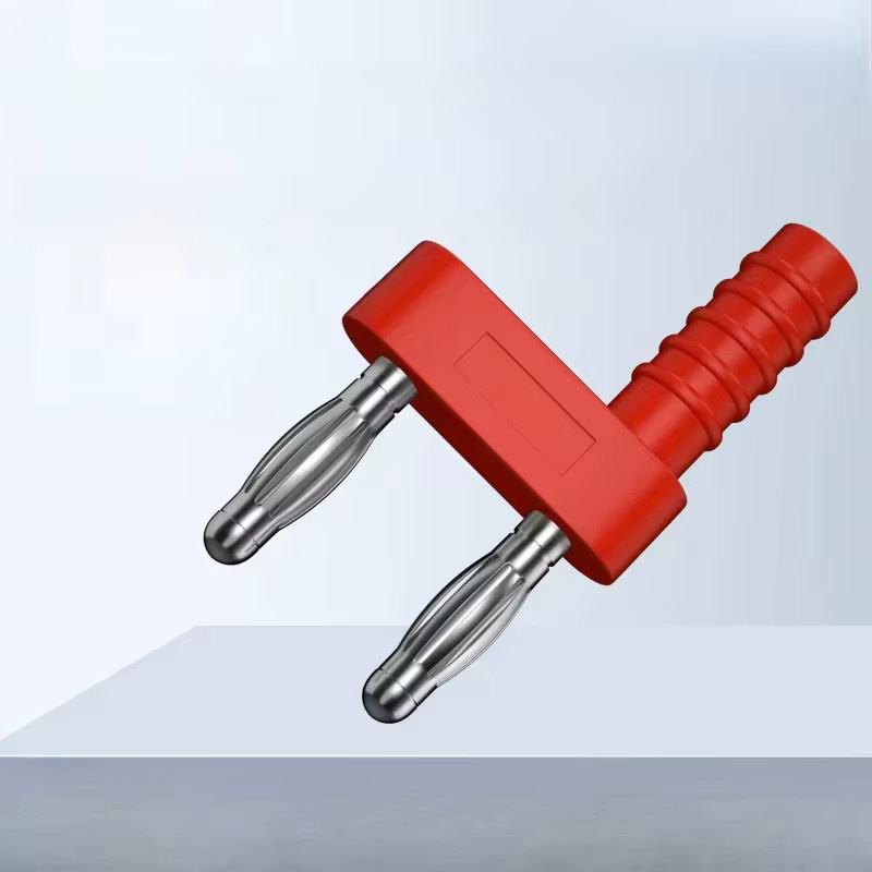 5er Set Bananenstecker mit Kurzschlussstecker und Buchsen-Adapter, 4mm, Schwarz und Rot, J.20003 - Bild 2