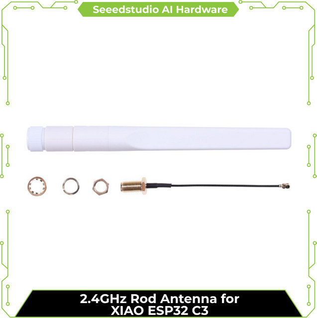 Seeed Studio 2,4 GHz Stabantenne für XIAO ESP32C3, ESP32-C6 und ESP32-S3 Sense in Weiß - Bild 1