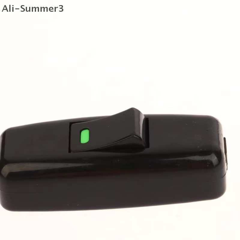 Klassischer Inline On/Off Schalter in Schwarz für Tischlampen und elektrische Zubehör mit Kabel - Bild 2