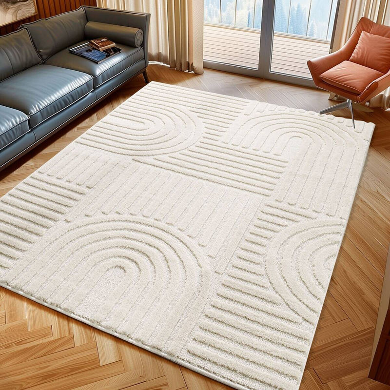 Ayyildiz Kurzflorteppich Art 1121 in Creme mit Boho-Design, B/L: 120 x 170 cm - Bild 2