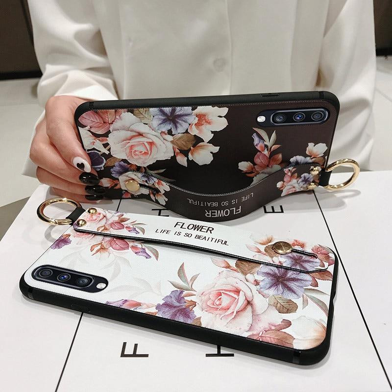Samsung Handyhülle mit Handgelenk-Strap für Galaxy S9 S10 S20 FE S21 Ultra A52 A51 A31 A12 A72 A32 A20 A21s A50 A70 A71 in Blau - Bild 2