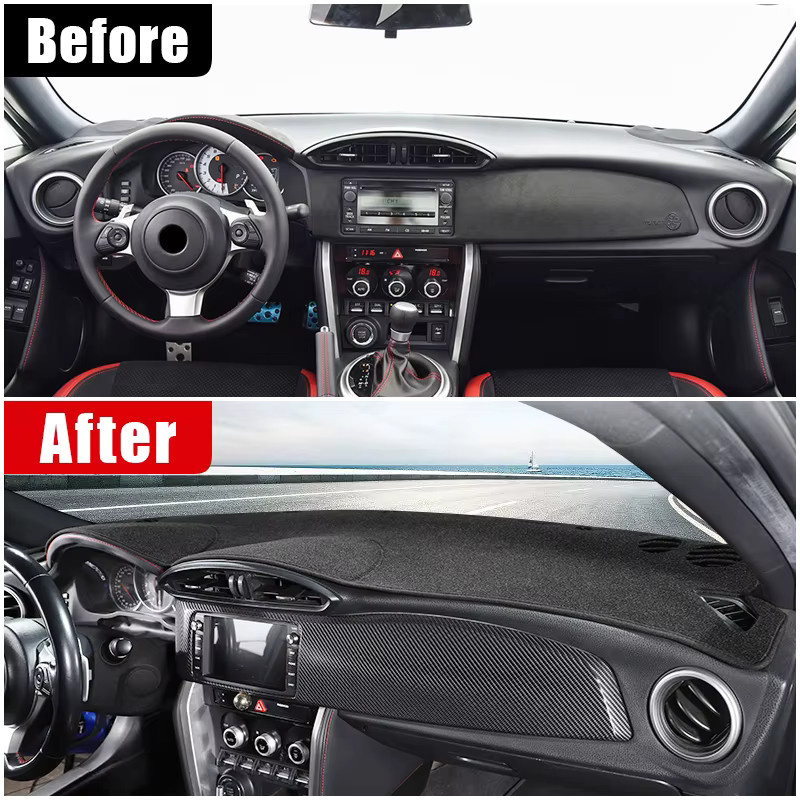 YaLumei Dashboard-Lichtschutz Abdeckung für Toyota 86 GT86 FT86 Scion FR-S und Subaru BRZ, Schwarz - Bild 2