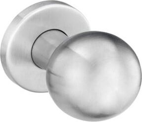 Dieckmann OT-Knopf 1052/5010 rund auf Rosette aus Aluminium in Silber eloxiert matt - Bild 1