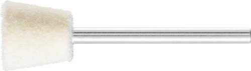 PFERD Filzpolierstifte in Winkelform, weiß, mittelhart, Durchmesser: 12 mm, Schaft-Durchmesser: 3 mm, 10 Stück - Bild 1