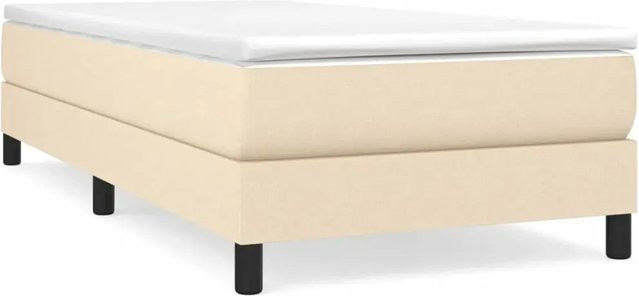 vidaXL Boxspringbett in Beige mit Stoffbezug, B/T/H: 90 x 190 x 100 cm - Bild 1