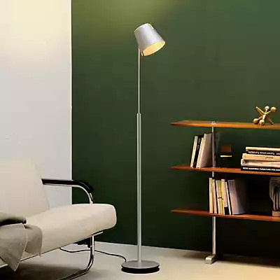 Baltensweiler Fez Stehleuchte LED mit Casambi, Aluminium eloxiert, Silber, dimmbar (Dim to Warm)
