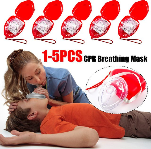 Shunmaii Wiederverwendbare CPR-Maske für professionelle künstliche Beatmung und Notfallrettungstraining - Bild 1