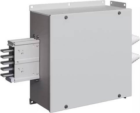 Hager Unibar M Kabelendeinsp. und Kabelraum T-Stück in Silber - Bild 1