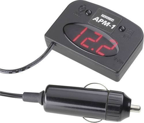 Novitec APM-1 Kfz-Spannungsmesser zur 12V Batterieprüfung in Schwarz, B/T/H: 60 x 43 x 15 mm - Bild 1