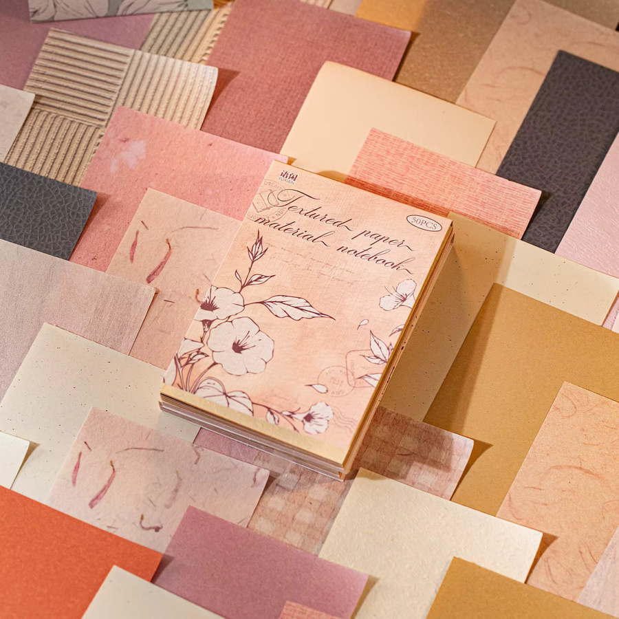 50 Blatt Vintage-Texturpapier im französischen Stil für Scrapbooking und DIY-Geschenkverpackungen, Farbe: Weiß - Bild 2