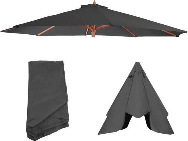 MCW Ersatzbezug für Sonnenschirm Florida in Anthrazit aus Polyester mit Ø 3,5 m - Bild 1