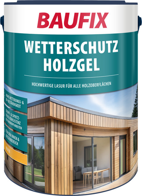 Baufix Wetterschutz-Holzgel Kiefer, Transparent, 5 l - Bild 1