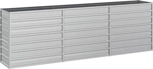 DELUKE Hochbeet OSKAR aus verzinktem Stahl in Silber, B/T/H: 240 x 40 x 77 cm - Bild 1