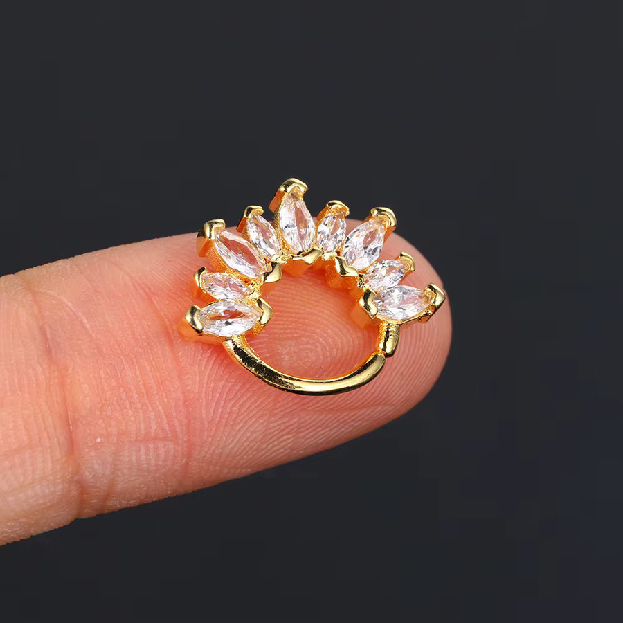 ZHOUYANG Ohrring, Kristall, Gold, Unisex - Bild 1
